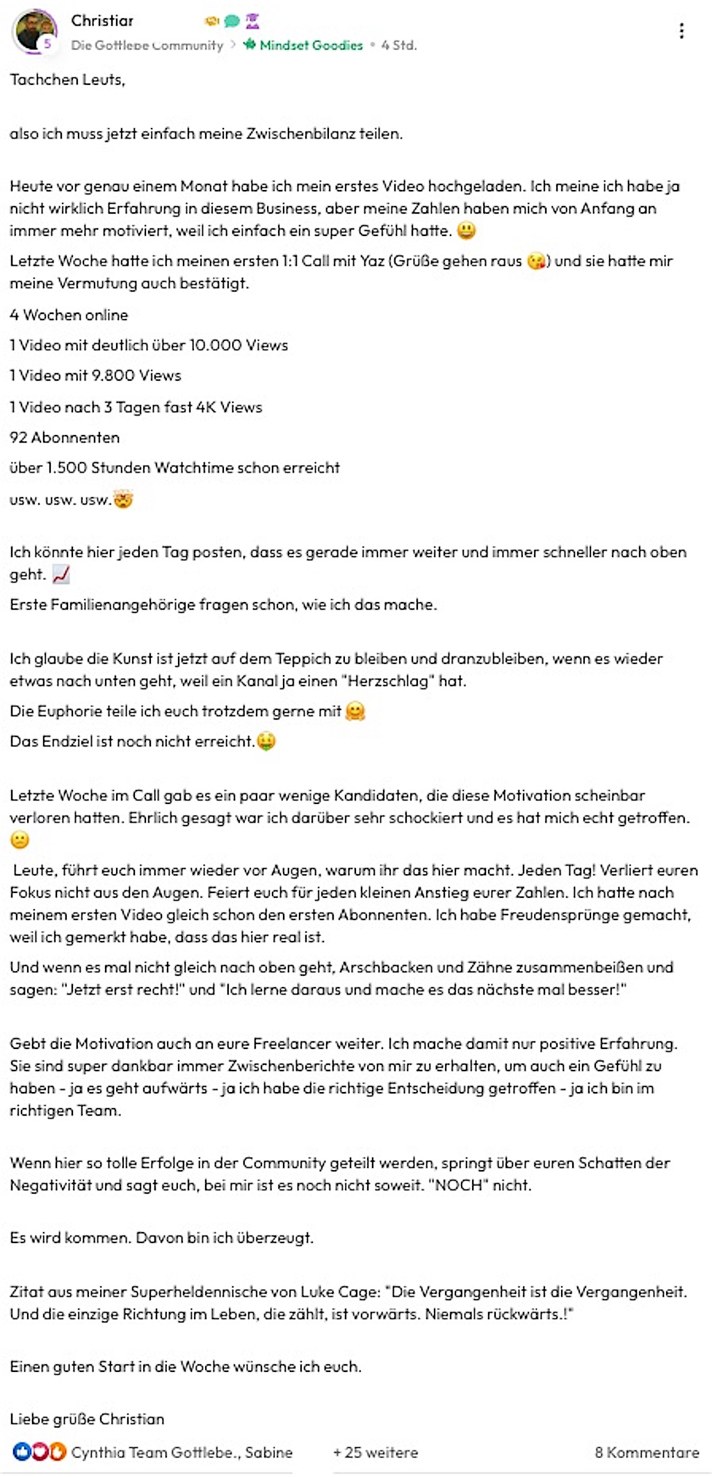 Kundenfeedback Gottlebe