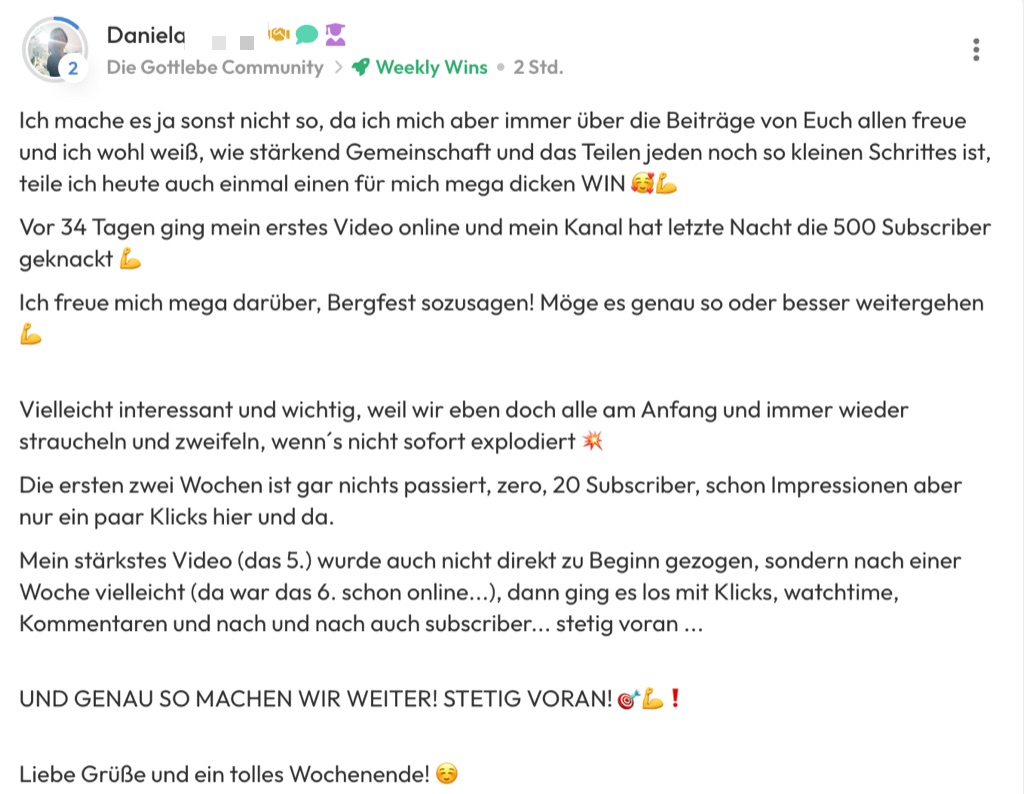 Kundenfeedback Gottlebe