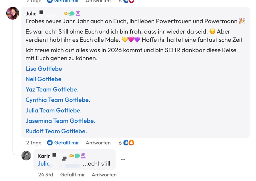 Kundenfeedback Gottlebe