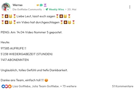 Kundenfeedback Gottlebe