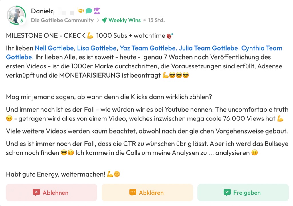 Kundenfeedback Gottlebe