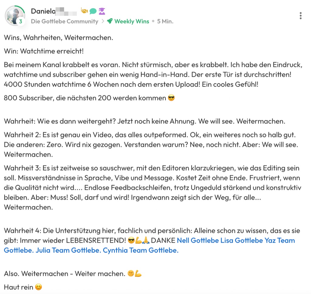 Kundenfeedback Gottlebe