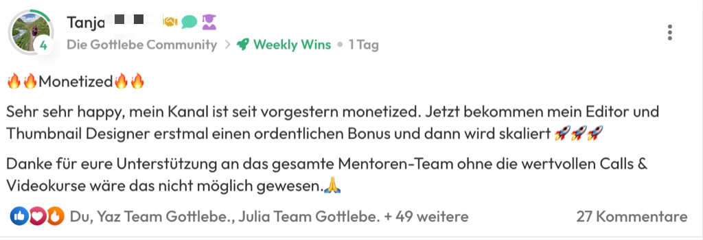 Kundenfeedback Gottlebe