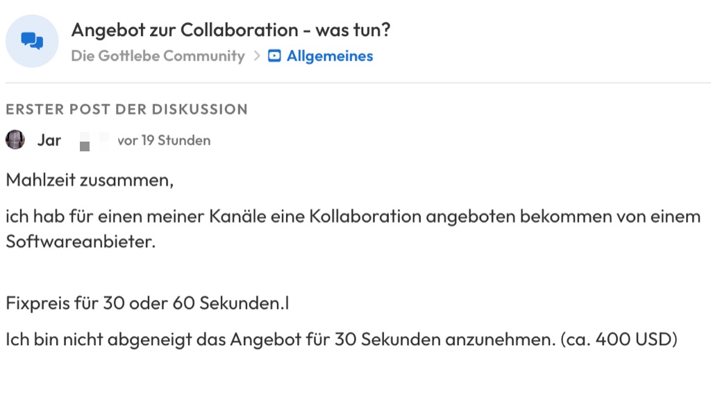 Kundenfeedback Gottlebe