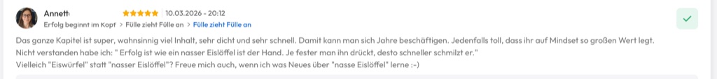 Kundenfeedback Gottlebe