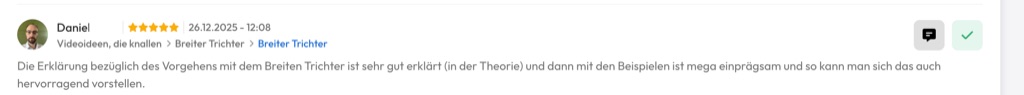 Kundenfeedback Gottlebe
