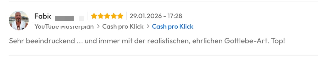 Kundenfeedback Gottlebe