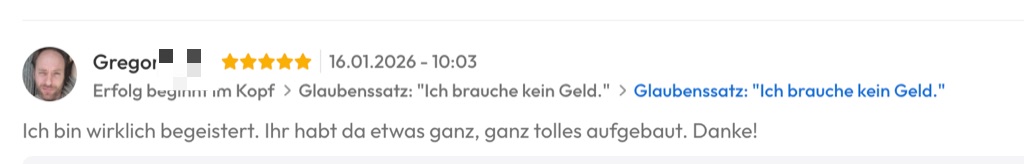 Kundenfeedback Gottlebe