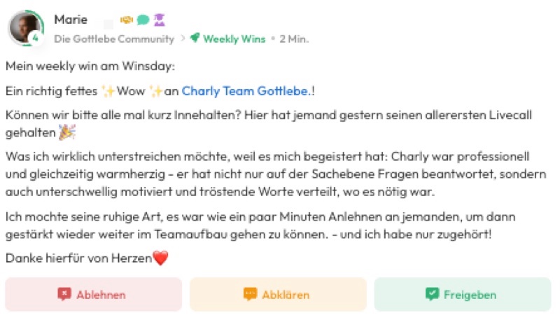 Kundenfeedback Gottlebe