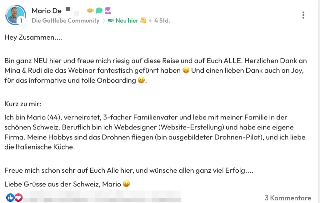 Kundenfeedback Gottlebe