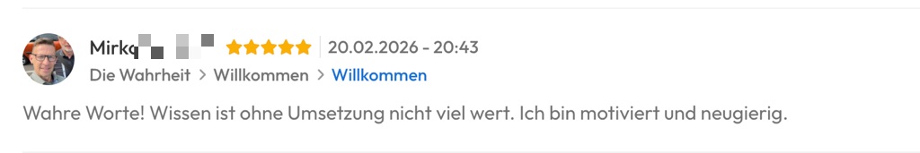 Kundenfeedback Gottlebe
