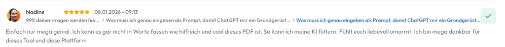 Kundenfeedback Gottlebe