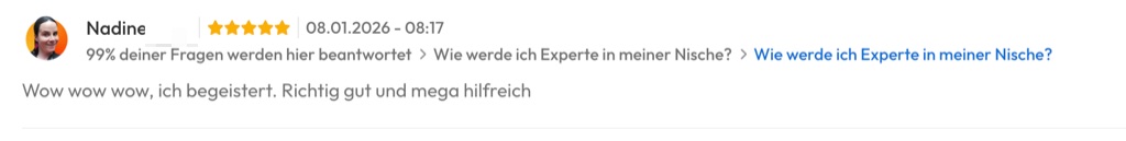 Kundenfeedback Gottlebe