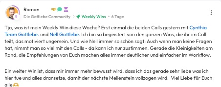 Kundenfeedback Gottlebe