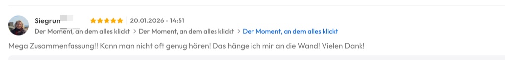 Kundenfeedback Gottlebe