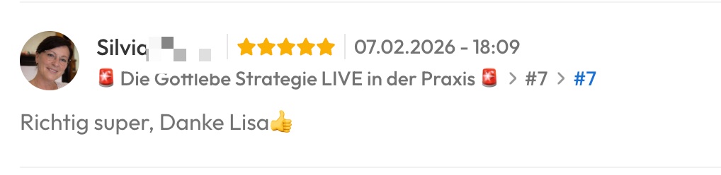 Kundenfeedback Gottlebe