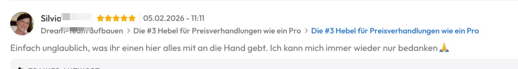 Kundenfeedback Gottlebe