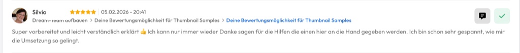 Kundenfeedback Gottlebe