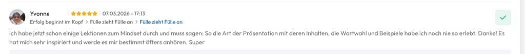 Kundenfeedback Gottlebe